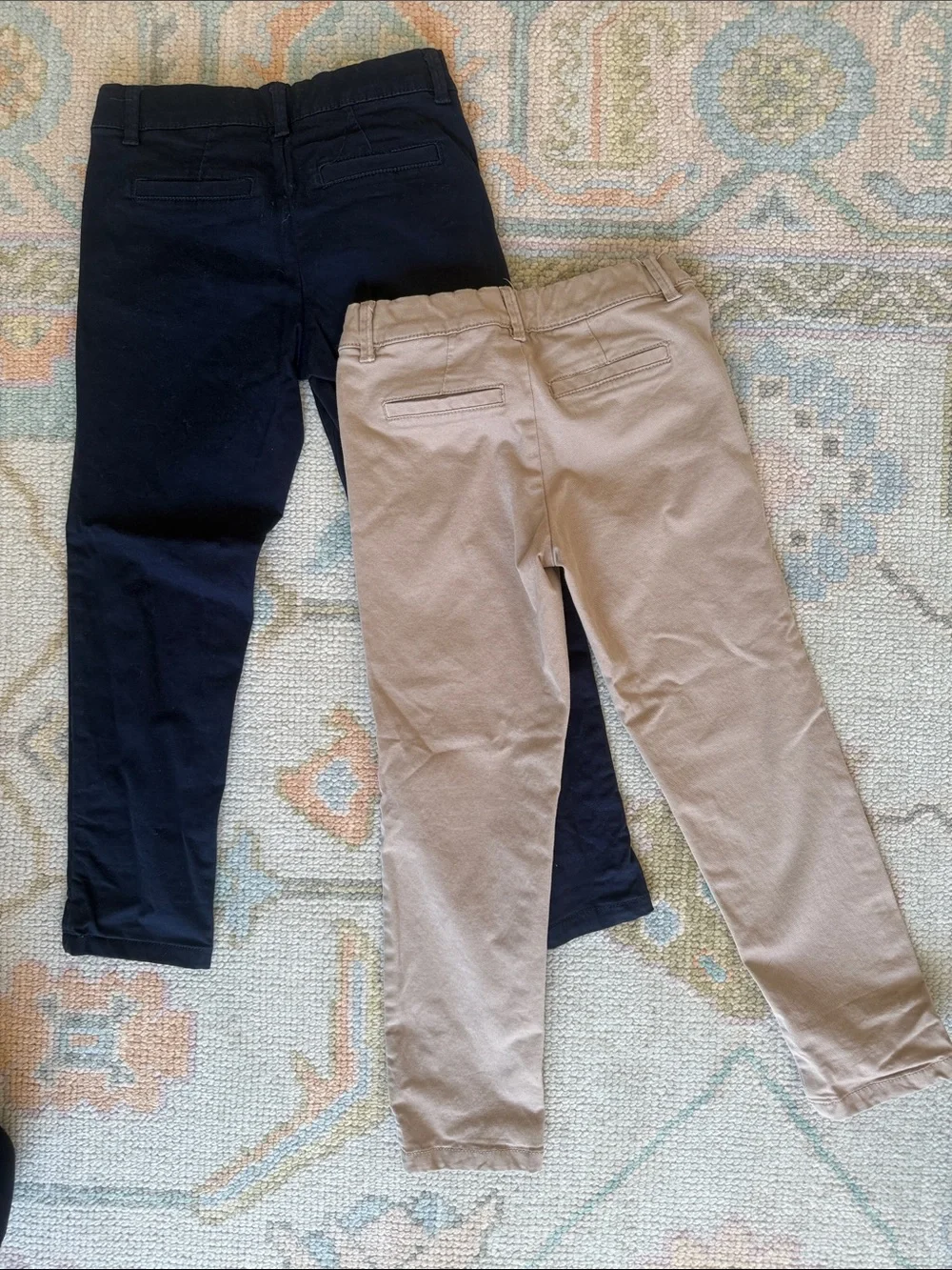 Mango Boys Slim Chino Pants in Navy & Khaki Size 5/6